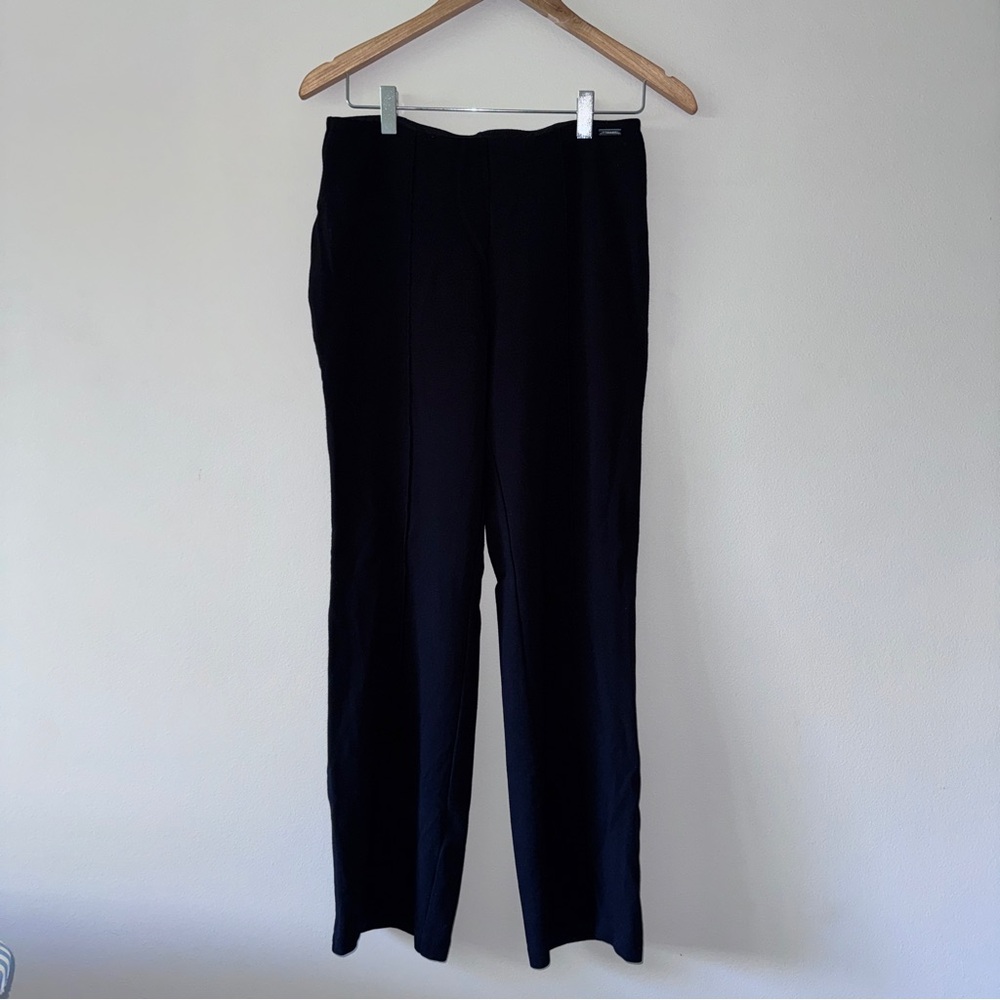 Women’s Tahari US M Black Cotton Flare Dress Pants